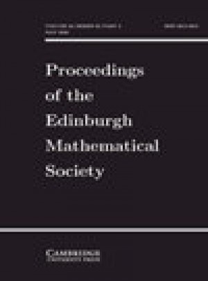 Proceedings Of The Edinburgh Mathematical Society