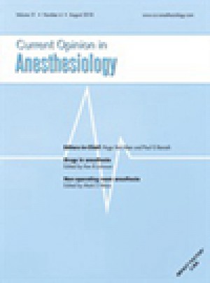 Current Opinion In Anesthesiology