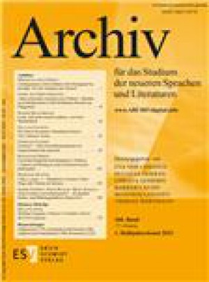 Archiv Fur Das Studium Der Neueren Sprachen Und Literaturen