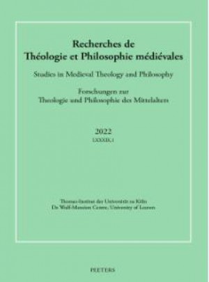 Recherches De Theologie Et Philosophie Medievales