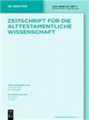 Zeitschrift Fur Die Alttestamentliche Wissenschaft