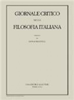 Giornale Critico Della Filosofia Italiana