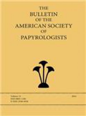 Bulletin Of The American Society Of Papyrologists