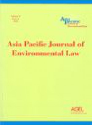 Asia Pacific Journal Of Environmental Law