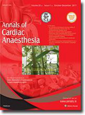 Annals Of Cardiac Anaesthesia