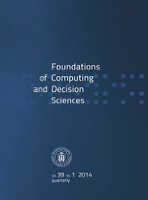 Foundations Of Computing And Decision Sciences