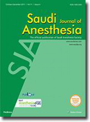 Saudi Journal Of Anaesthesia