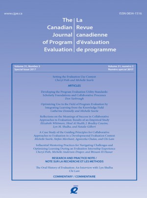 Canadian Journal Of Program Evaluation