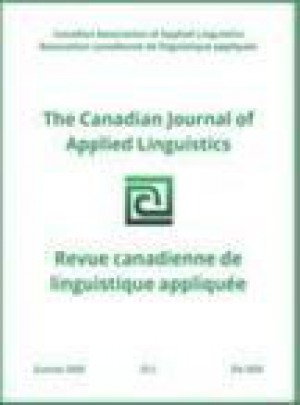 Canadian Journal Of Applied Linguistics