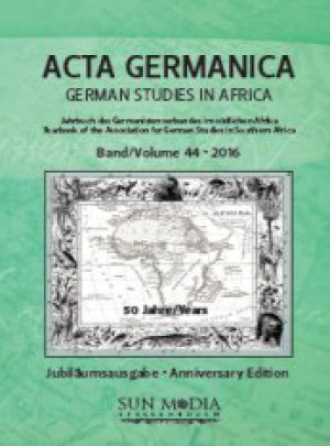 Acta Germanica-german Studies In Africa