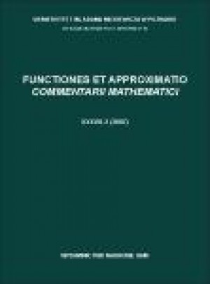 Functiones Et Approximatio Commentarii Mathematici