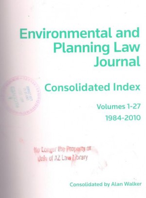 Environmental And Planning Law Journal