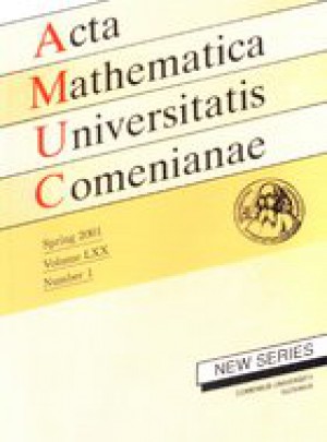 Acta Mathematica Universitatis Comenianae