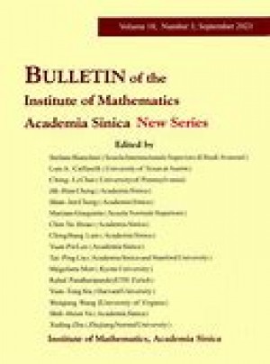 Bulletin Of The Institute Of Mathematics Academia Sinica New Series