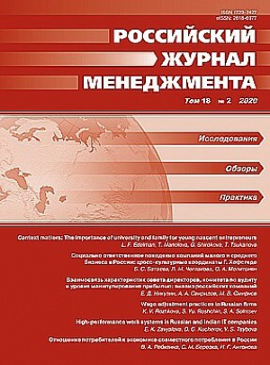 Rossiiskii Zhurnal Menedzhmenta-russian Management Journal