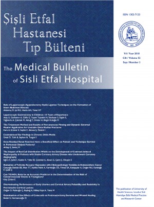 Medical Bulletin Of Sisli Etfal Hospital