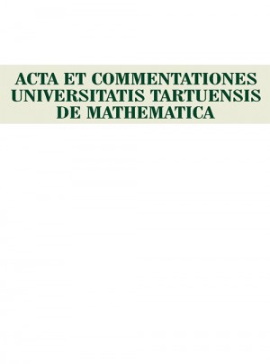 Acta Et Commentationes Universitatis Tartuensis De Mathematica